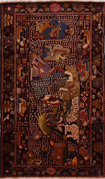 Baluch Blue Hand Knotted 311 X 68  Area Rug 100-17992 Image 0