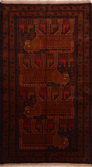 Baluch Black Hand Knotted 310 X 65 Area Rug 100-17993 Image 0
