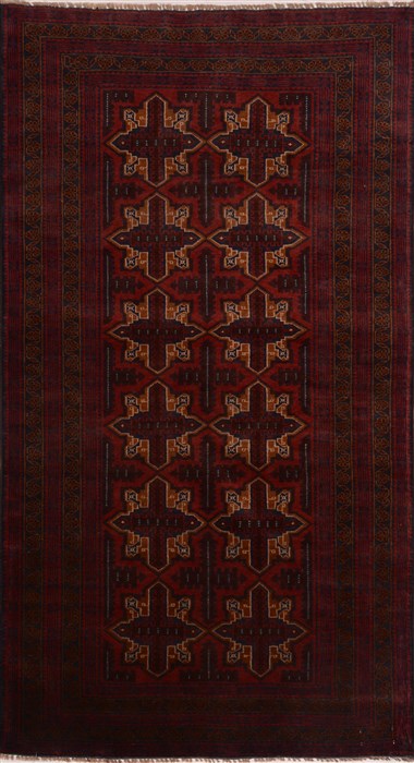 Baluch Red Hand Knotted 38 X 67  Area Rug 100-18012 Image 0