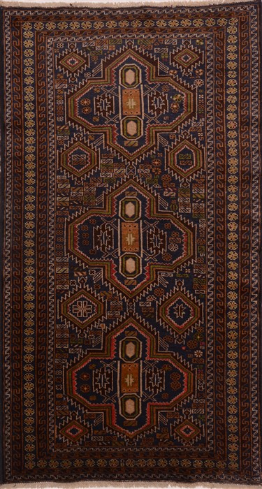 Baluch Brown Hand Knotted 36 X 55  Area Rug 100-18017 Image 0