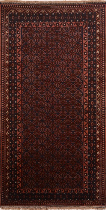 Baluch Blue Hand Knotted 35 X 65  Area Rug 100-18019 Image 0