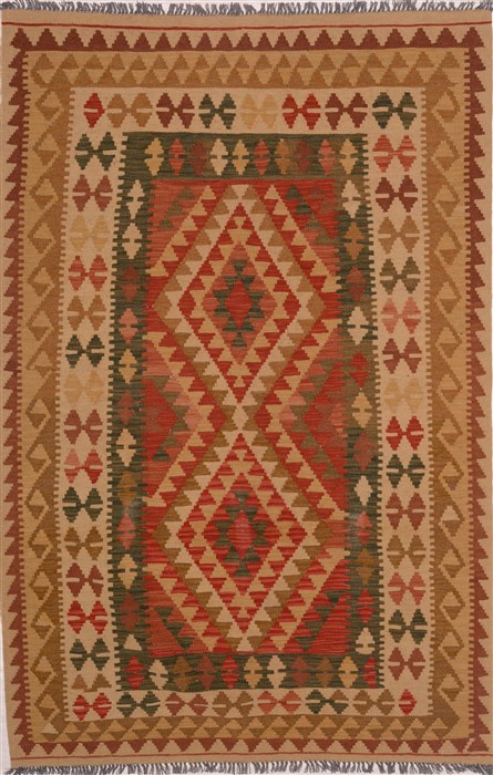 Kilim Red Hand Knotted 42 X 68  Area Rug 100-18024 Image 0