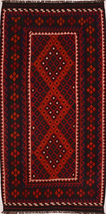 Kilim Red Hand Knotted 36 X 61  Area Rug 100-18025 Image 0