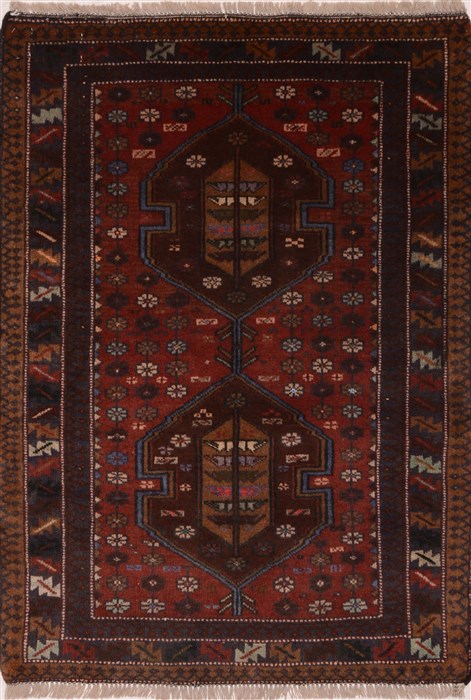 Baluch Red Hand Knotted 28 X 310  Area Rug 100-18032 Image 0
