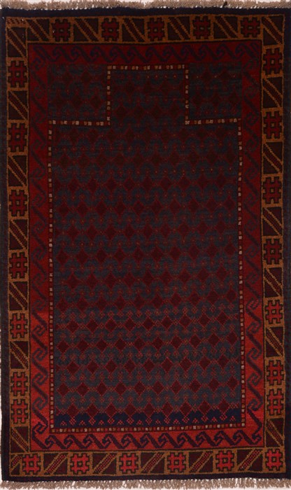Baluch Blue Hand Knotted 28 X 45  Area Rug 100-18034 Image 0