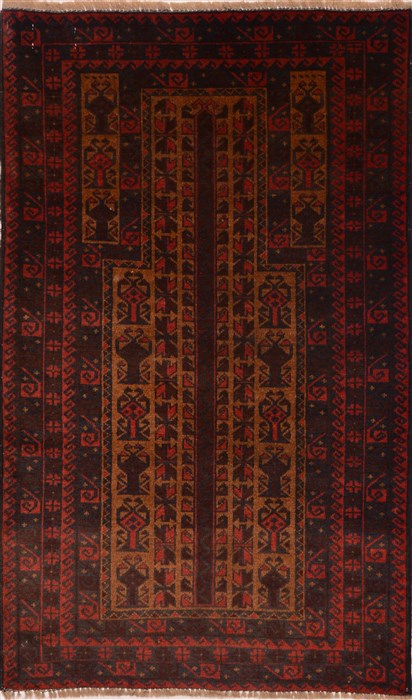 Baluch Red Hand Knotted 29 X 46  Area Rug 100-18035 Image 0