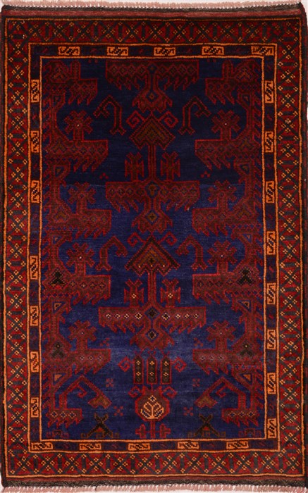 Baluch Red Hand Knotted 29 X 42  Area Rug 100-18040 Image 0