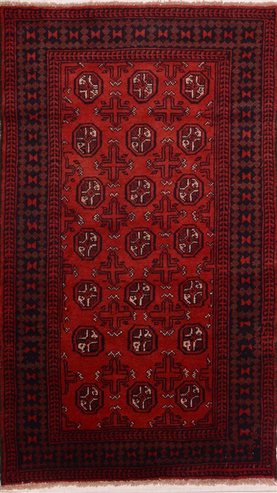 Baluch Red Hand Knotted 210 X 49  Area Rug 100-18044 Image 0