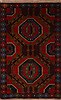 Baluch Red Hand Knotted 29 X 45  Area Rug 100-18045 Thumb 0