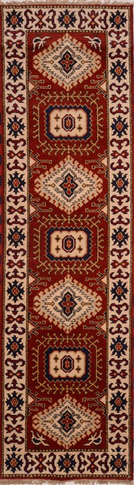Serapi Red Runner Hand Knotted 210 X 99  Area Rug 100-18055 Image 0