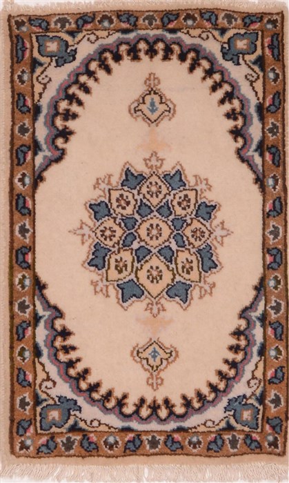 Nain White Hand Knotted 14 X 21  Area Rug 100-18069 Image 0