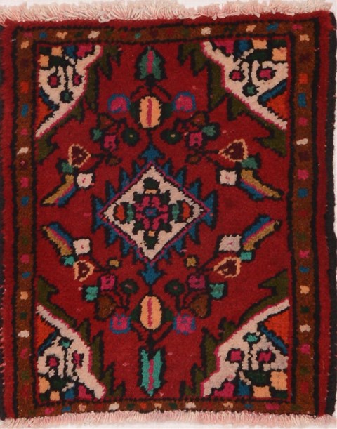 Hamedan Red Hand Knotted 15 X 18  Area Rug 100-18071 Image 0
