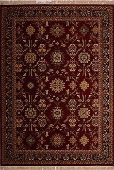 Turkish Jaipur Red Rectangle 8x11 ft synthetic Carpet 18079