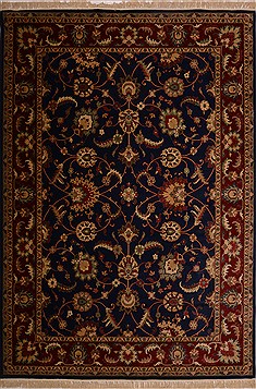 Turkish Jaipur Blue Rectangle 8x11 ft synthetic Carpet 18080