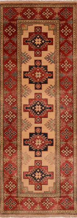 Kazak Red Runner Hand Knotted 26 X 68  Area Rug 100-18096 Image 0