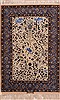 Isfahan White Hand Knotted 37 X 53  Area Rug 100-18108 Thumb 0