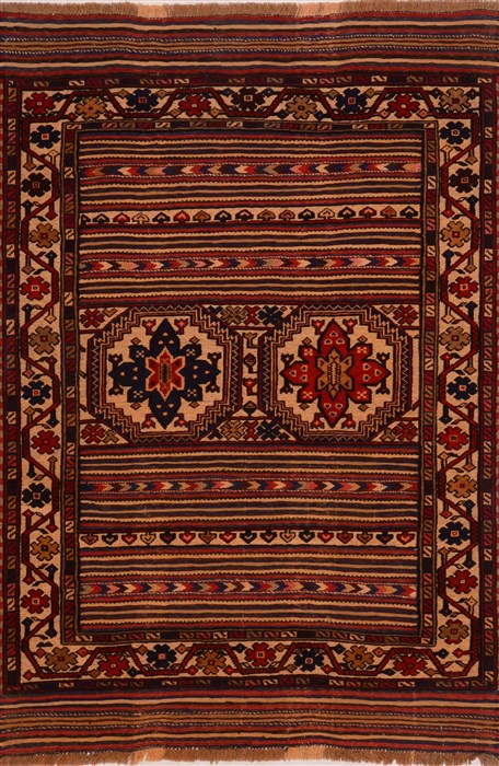 Kilim Brown Hand Knotted 43 X 62  Area Rug 100-18117 Image 0