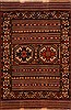 Kilim Brown Hand Knotted 43 X 62  Area Rug 100-18117 Thumb 0
