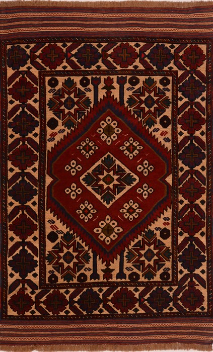 Kilim Red Hand Knotted 41 X 63  Area Rug 100-18121 Image 0