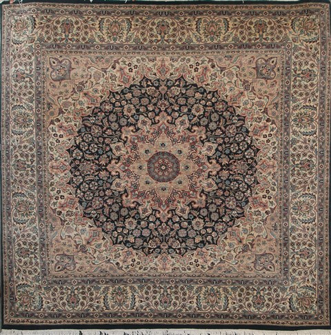 Nain Beige Square Hand Knotted 68 X 68  Area Rug 100-18143 Image 0