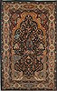 Tabriz Black Hand Knotted 48 X 73  Area Rug 100-18149 Thumb 0