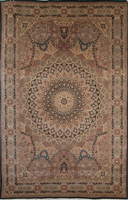 Isfahan Brown Hand Knotted 61 X 95  Area Rug 100-18150 Image 0