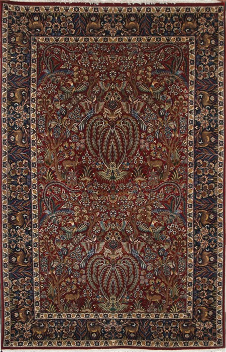 Tabriz Red Hand Knotted 41 X 65  Area Rug 100-18154 Image 0