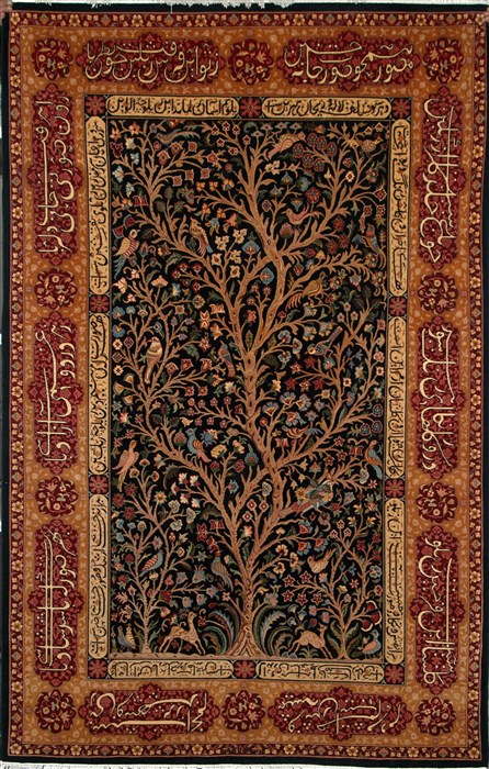 Tabriz Black Hand Knotted 48 X 73  Area Rug 100-18155 Image 0