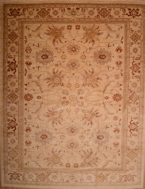 Chobi Beige Hand Knotted 120 X 145  Area Rug 100-18157 Image 0