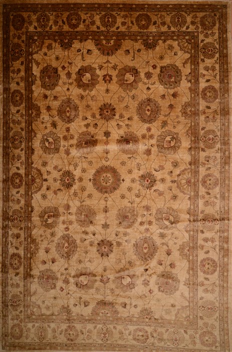 Chobi Beige Hand Knotted 121 X 178  Area Rug 100-18158 Image 0