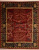 Indo-Nepal Red Hand Knotted 80 X 99  Area Rug 100-18162 Thumb 0