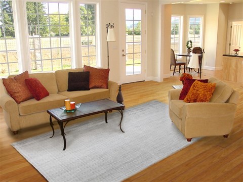 Modern Grey Hand Knotted 80 X 100  Area Rug 151-18167 Image 4