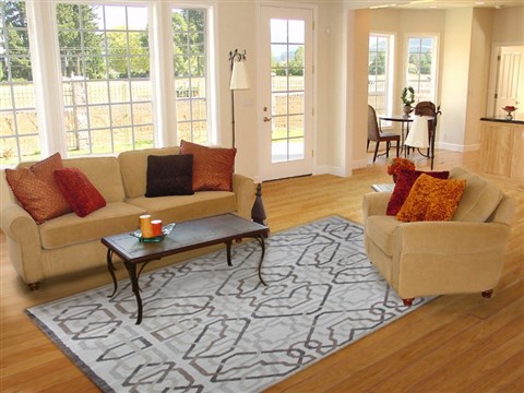 Chobi Grey Hand Knotted 80 X 100  Area Rug 151-18168 Image 4