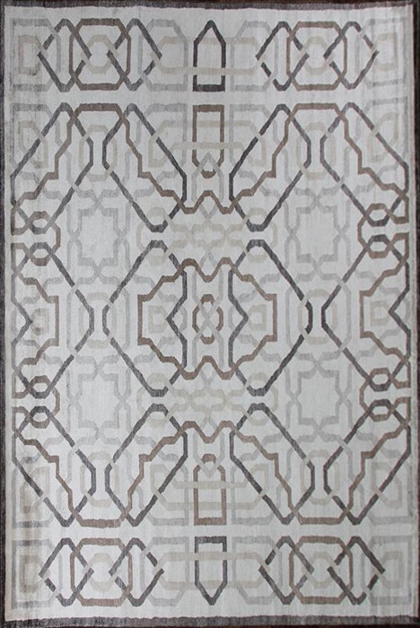 Chobi Grey Hand Knotted 80 X 100  Area Rug 151-18168 Image 0