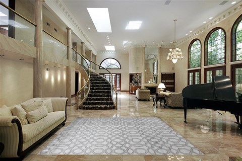 Modern Grey Hand Knotted 90 X 120  Area Rug 151-18174 Image 1