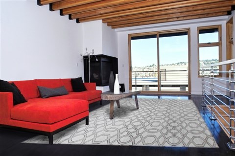 Modern Grey Hand Knotted 90 X 120  Area Rug 151-18174 Image 3