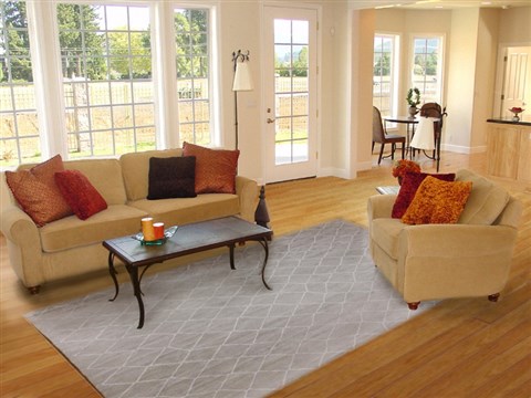 Modern Grey Hand Knotted 80 X 100  Area Rug 151-18175 Image 4