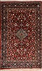 Sarouk Red Hand Knotted 45 X 610  Area Rug 100-18178 Thumb 0
