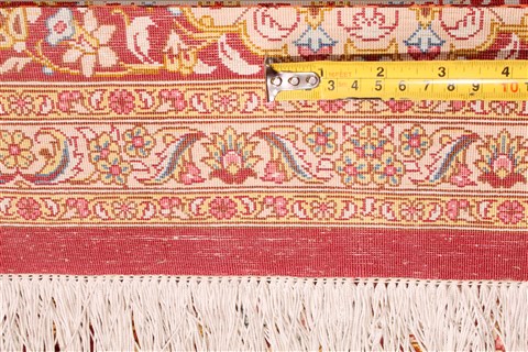 Qum Yellow Hand Knotted 46 X 65  Area Rug 400-18182 Image 7