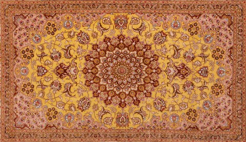 Qum Yellow Hand Knotted 46 X 65  Area Rug 400-18182 Image 13