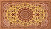 Qum Yellow Hand Knotted 46 X 65  Area Rug 400-18182 Thumb 12