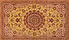 Qum Yellow Hand Knotted 46 X 65  Area Rug 400-18182 Thumb 13