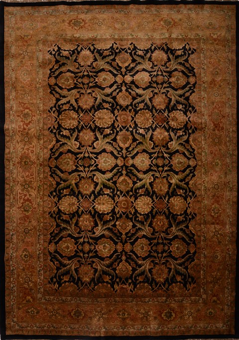 Jaipur Black Hand Knotted 101 X 140  Area Rug 100-18188 Image 0