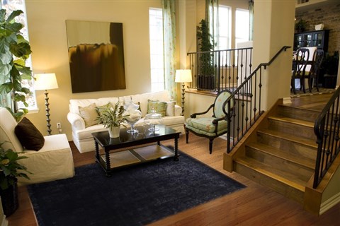 Modern Blue Hand Knotted 80 X 100  Area Rug 100-18190 Image 3