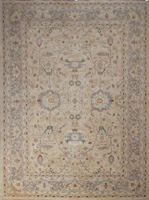 Chobi White Hand Knotted 103 X 135  Area Rug 151-18198 Image 0