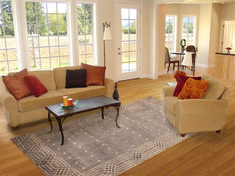 Modern Grey Hand Knotted 80 X 100  Area Rug 151-18199 Image 4