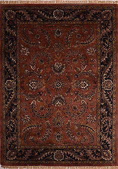 Indian Jaipur Purple Rectangle 8x11 ft Wool Carpet 18202