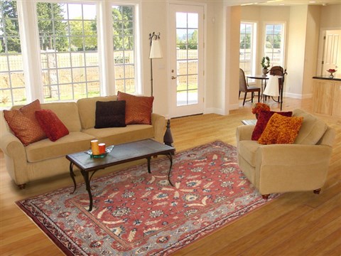 Indo-Nepal Red Hand Knotted 80 X 100  Area Rug 151-18204 Image 4