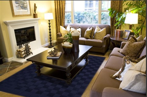 Modern Blue Hand Tufted 80 X 110 Area Rug 100-18205 Image 3