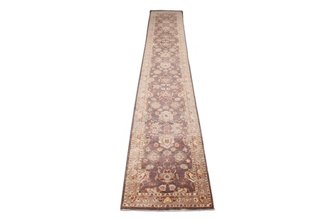 Chobi Red Runner Hand Knotted 210 X 194  Area Rug 151-18208 Image 1